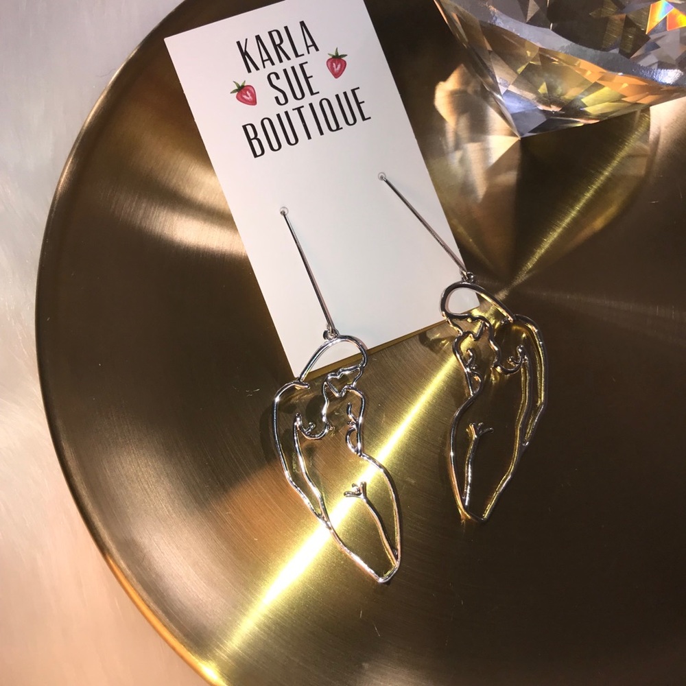 Female Body Cutout Earrings